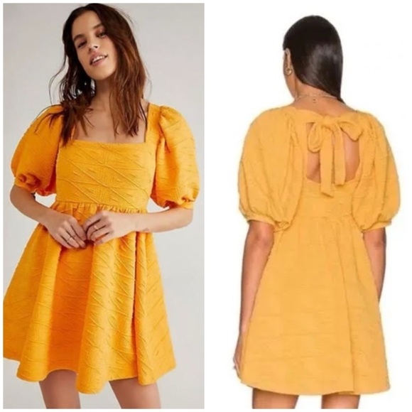Free People Dresses & Skirts - NWT Free People Violet Mini Dress in Carrot Ginger Women’s Size Medium
